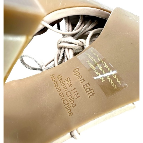 Open Edit | 11 Nude Lace Up Tie Strappy Heels Nordstrom - Picture 7 of 7